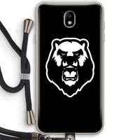 Angry Bear (black): Samsung Galaxy J7 (2017) Transparant Hoesje met koord