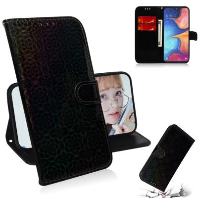 Voor Galaxy A10e/A20e effen kleur kleurrijke magnetische Buckle horizontale Flip PU lederen draagtas met houder & card slots & portemonnee & Lanyard (