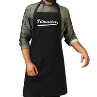 Barbecueschort Pitmaster zwart heren - Feestschorten - thumbnail