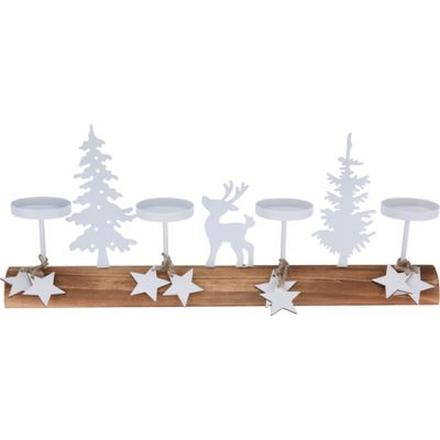 Kerst Theelichthouder Kerstafereel