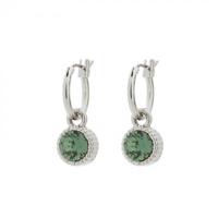 Biba Hang Oorbellen Zilver met Swarovski Steentje Erinite Biba Hang Oorbellen Zilver met Swarovski Steentje Erinite