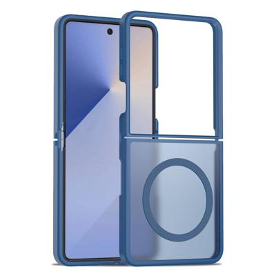 Lunso Samsung Galaxy Z Flip 7 slank backcover hoesje met MagSafe ondersteuning - Blauw