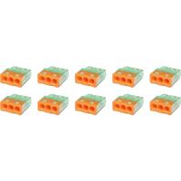 Oranje 3-polige Lasklem 0.2-2.5 mm² - 10 Stuks