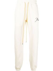 RHUDE pantalon de jogging à logo brodé - Tons neutres