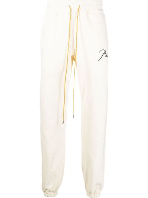 RHUDE pantalon de jogging à logo brodé - Tons neutres