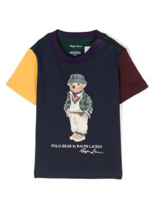 POLO RALPH LAUREN KIDS t-shirt en coton à imprimé Polo Bear - Bleu