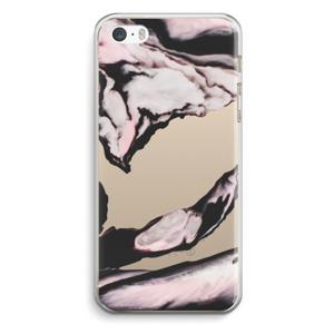 Roze stroom: iPhone 5 / 5S / SE Transparant Hoesje