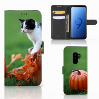 Samsung Galaxy S9 Plus Telefoonhoesje met Pasjes Kitten - thumbnail