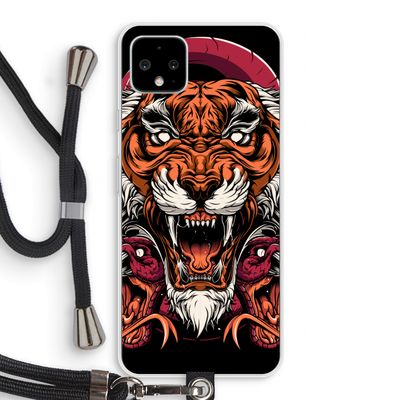 Tiger and Rattlesnakes: Pixel 4 XL Transparant Hoesje met koord