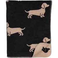 Cawö Cawö We love dogs 62460 Woonplaid 150x200 zwart/beige Cawö Cawö We love dogs 62460 Woonplaid 150x200 zwart/beige