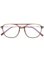 TOM FORD Eyewear lunettes de vue à monture pilote - Marron