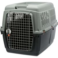 TRIXIE Giona 5 transportbox - Gerecycled - M: 60 × 61 × 81 cm - Antraciet en grijsgroen