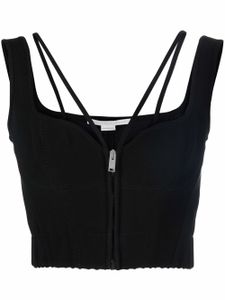 Stella McCartney corset crop à fermeture zippée - Noir