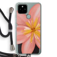 Pink Ellila Flower: Pixel 5 Transparant Hoesje met koord
