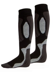 Rucanor Svindal skisokken 2 pack unisex zwart/grijs maat 43 46