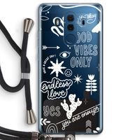 Good vibes: Huawei Mate 10 Pro Transparant Hoesje met koord