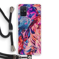 Pink Orchard: Samsung Galaxy A71 Transparant Hoesje met koord