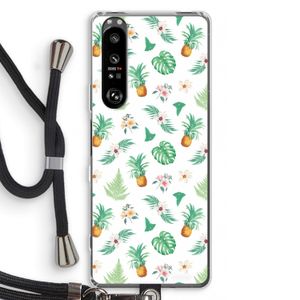 Ananas bladeren: Sony Xperia 1 III Transparant Hoesje met koord