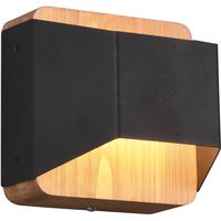 LED Wandlamp - Trion Arbon Up and Down - 4.3W - Warm Wit 3000K - Dimbaar - Vierkant - Mat Zwart - Aluminium - OSRAM LEDs
