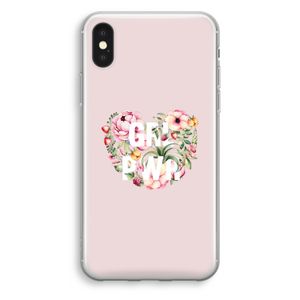 GRL PWR Flower: iPhone XS Transparant Hoesje