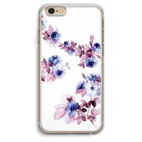 Waterverf bloemen: iPhone 6 Plus / 6S Plus Transparant Hoesje