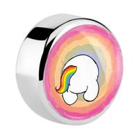 Disk met Chubby Unicorn Design Chirurgisch staal 316L Balletjes, staafjes en meer