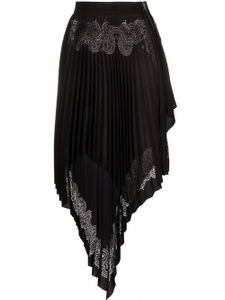 Givenchy jupe asymétrique plissée - Noir