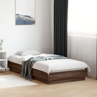 Bedframe zonder matras bewerkt hout bruin eikenkleur 75x190 cm