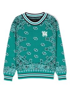 AMIRI KIDS t-shirt à imprimé bandana - Vert