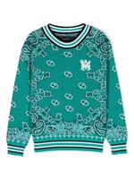 AMIRI KIDS t-shirt à imprimé bandana - Vert