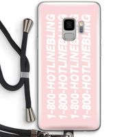Hotline bling pink: Samsung Galaxy S9 Transparant Hoesje met koord