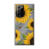 Sunflower and bees: Samsung Galaxy Note 20 Ultra / Note 20 Ultra 5G Transparant Hoesje