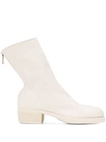 Guidi bottines à fermeture zippée - Blanc