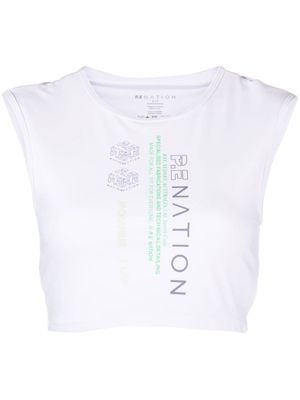 P.E Nation débardeur crop à logo imprimé - Blanc