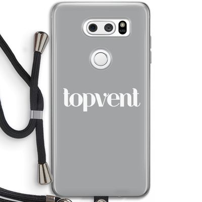 Topvent Grijs Wit: LG V30 Transparant Hoesje met koord