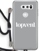 Topvent Grijs Wit: LG V30 Transparant Hoesje met koord