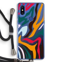 Colored Zebra: Xiaomi Mi Mix 3 Transparant Hoesje met koord