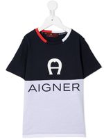 Aigner Kids t-shirt bicolore - Bleu