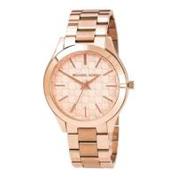 Michael Kors Dameshorloge MK3336 Slim Runway Rose Gold Dial Rose Gold Steel Bracelet