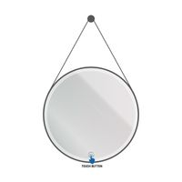 Spiegel Aquasplash Aloni Ronde Ledspiegel Met Band 60 cm Mat Zwart Aquasplash
