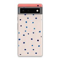 Blauwe stippen: Google Pixel 6 Transparant Hoesje