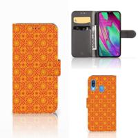 Samsung Galaxy A40 | Telefoon Hoesje | Batik Oranje