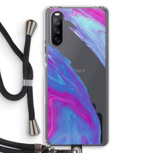 Zweverige regenboog: Sony Sony Xperia 10 III Transparant Hoesje met koord