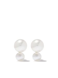 Mizuki puces d'oreilles serties de perles en or 14ct