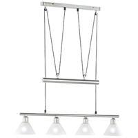 LED Hanglamp 4-Lichts Rechthoek Mat Nikkel Aluminium E14 Fitting
