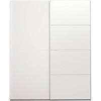 Leen Bakker - Schuifdeurkast Bergamo - /spiegel - 221x178,5x66,6 Cm - Spaanplaat - Wit - 178.5x221x66.6 Cm