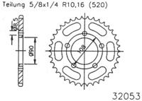 ESJOT Chain wheel 520 46z steel black