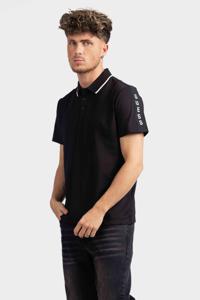 Guess Paul Pique Tape Polo Heren Zwart - Maat S - Kleur: Zwart | Soccerfanshop