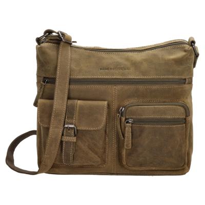 Hide & Stitches Idaho Cross body Shoulder bag-Olive