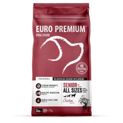 Euro Premium Senior 8+ Chicken & Rice hondenvoer 3 kg